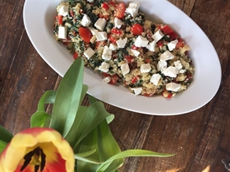 Couscous met spinazie en feta