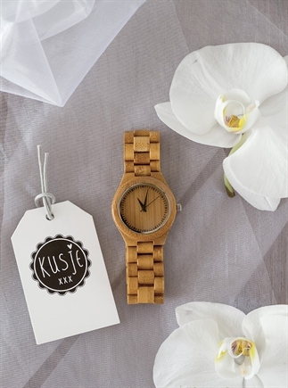 Houten horloges.