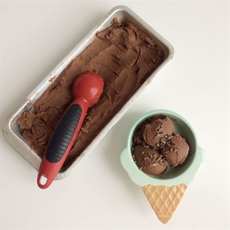 Chocolade avocado ijs