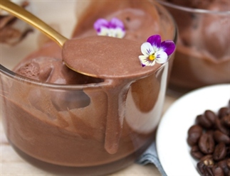Chocolade koffie ijs zonder ijsmachine