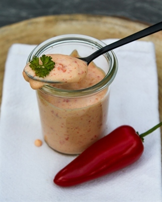 Geroosterde jalapeno mayonaise