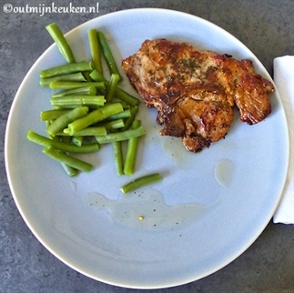 Haaskarbonade met honingdressing