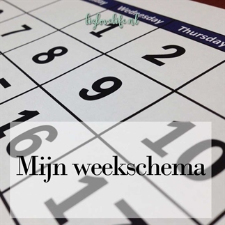 Mijn weekschema