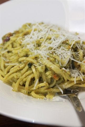 Pasta met pistache pesto