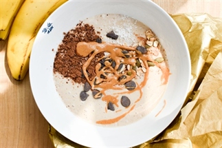 Pindakaas smoothiebowl