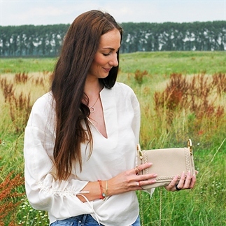 Tas van gerecycled leer