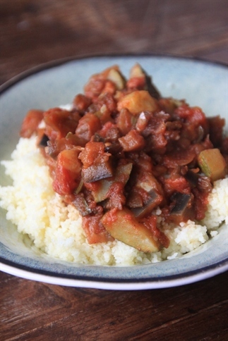 Zoete ratatouille met een Marokkaanse twist