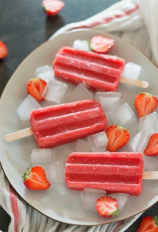 Aardbeien ijsjes