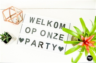 Action lightbox met letters
