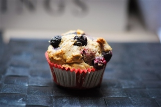Havermout bosbessen muffin