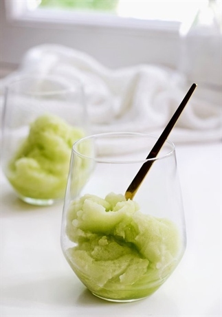 Meloen sorbet ijs