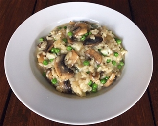 Risotto met gorgonzola en groenten voor 1