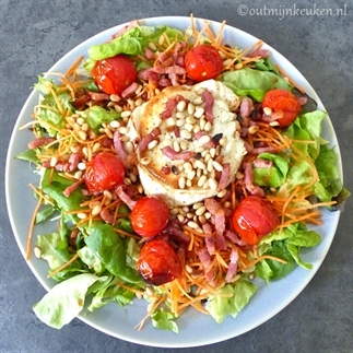 Salade met warme geitenkaas
