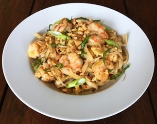 Simpele Pad Thai met garnalen