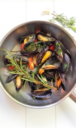 Snelle Provencaalse mosselen