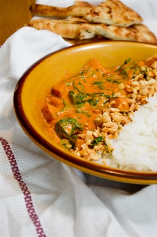 Zoete aardappelcurry