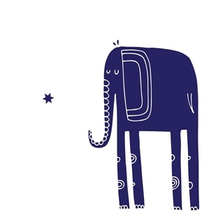 Midnight Blue Elephant
